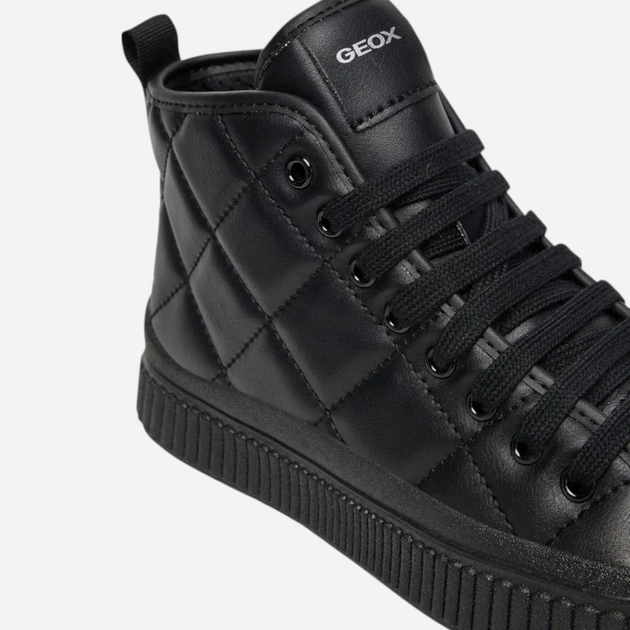 Sneakersy młodzieżowe dziewczęce wysokie Geox J Laquinny Girl J56M3F-000BC-C9999 39 Czarne (8058192520020) - obraz 4