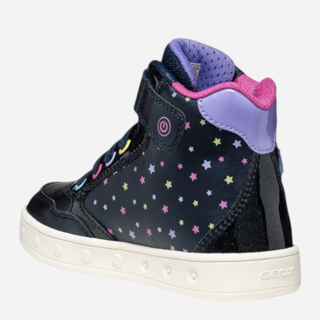 Sneakersy dziecięce wysokie dla dziewczynki Geox J Skylin Girl J568WB-0PVKC-C4243 26 Granatowe (8058192430411) - obraz 3