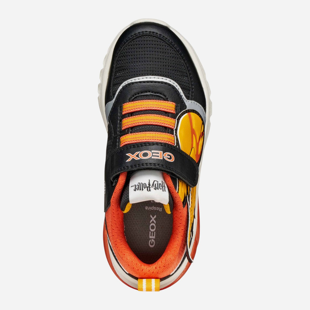 Buty sportowe chłopięce na rzepy świecące Geox J Ciberdron Boy J56LBH-054FU-C0038 25 Czarne (8058192455575) - obraz 5