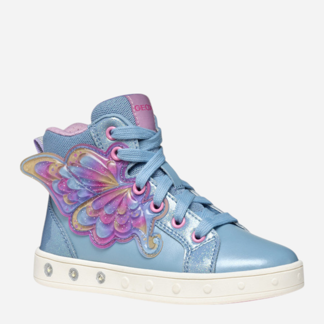 Дитячі високі кеди для дівчинки Geox J Skylin Girl J568WA-0NFKC-C4Y0G 28 Блакитні (8058192524943) - зображення 2