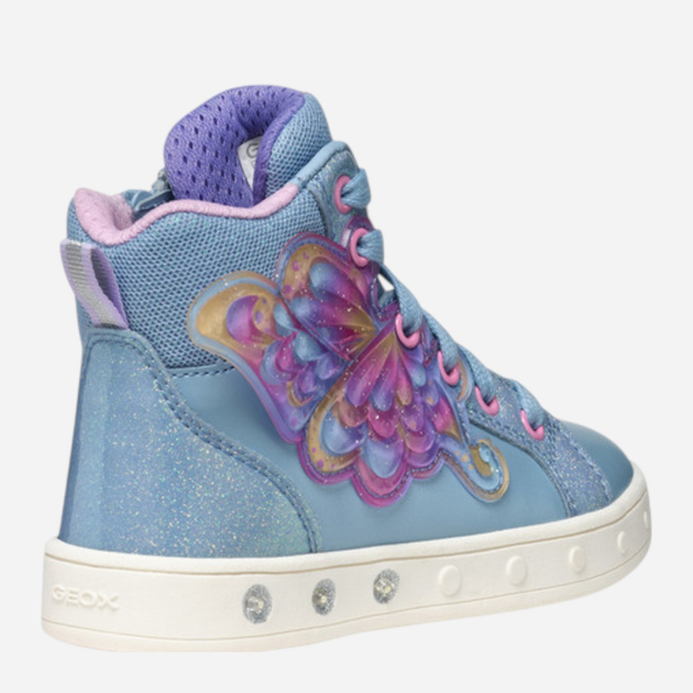 Sneakersy dziecięce wysokie dla dziewczynki Geox J Skylin Girl J568WA-0NFKC-C4Y0G 33 Błękitne (8058192524998) - obraz 4