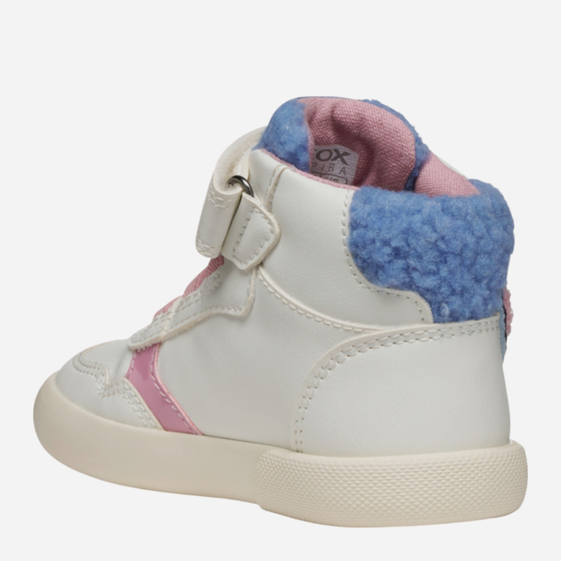 Sneakersy dziecięce wysokie dla dziewczynki Geox B Gisli Girl B561MF-0BCBH-C1206 22 Białe (8058192421679) - obraz 3