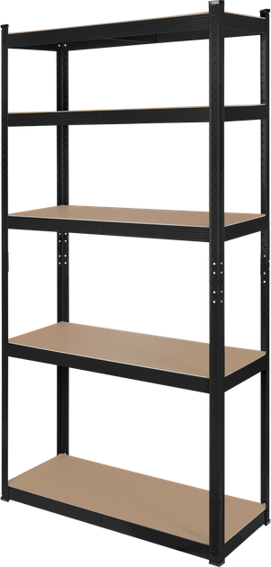 Regał metalowy Rebel RB-1251B 180 x 90 x 40 cm Czarny (5901890104012) - obraz 4