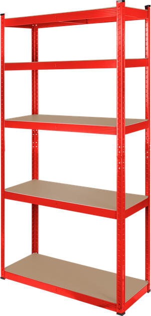 Regał metalowy Rebel RB-1251R 180 x 90 x 40 cm Czerwony (5901890104005) - obraz 5