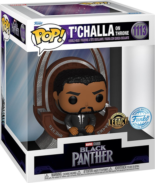 Фігурка Funko Pop! Deluxe Marvel Black Panther Legacy S1 T'Challa on Throne 12.7 см (889698608121) - зображення 1