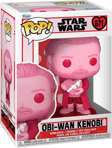 Figurka Funko Pop! Disney Star Wars Valentines S4 Obi-Wan Kenobi 671 Bobble-Head (889698762151) - obraz 1