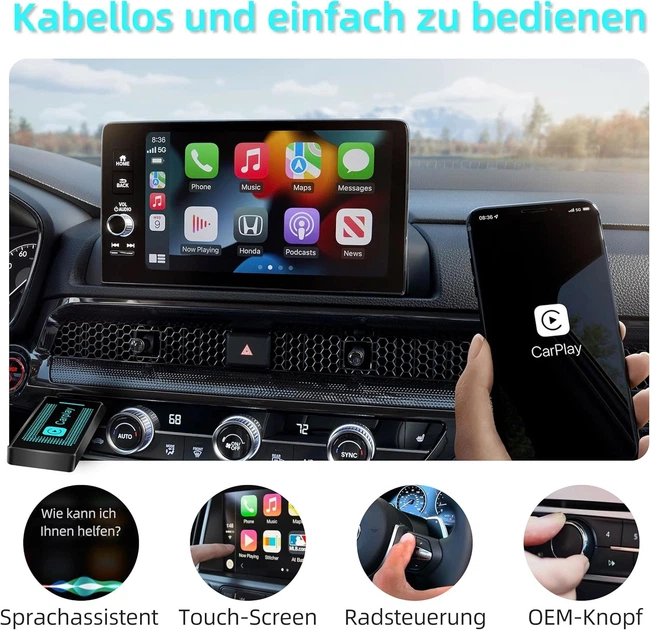 Адаптер Pashlysh для беспроводного CarPlay для iPhone - изображение 2