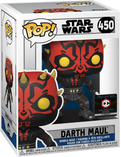 Figurka Funko Pop! Star Wars Darth Maul with Saber Exclusive 9 cm (889698567909) - obraz 1