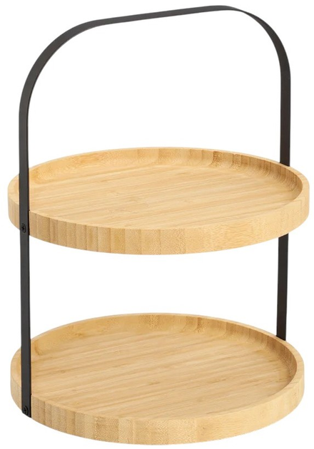 Patera bambusowa Zeller MAVARO z uchwytem 2-poziomowa (4003368253985) - obraz 1