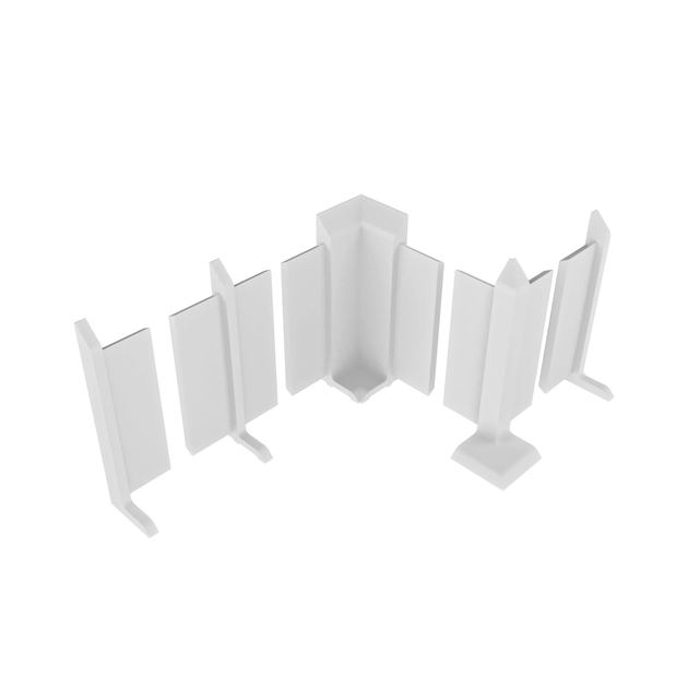 Плинтус накладной FSPRO P1240 алюминиевый 2,5 м Окрашенный Белый (F1.P1240W) 1 м. п. - изображение 3