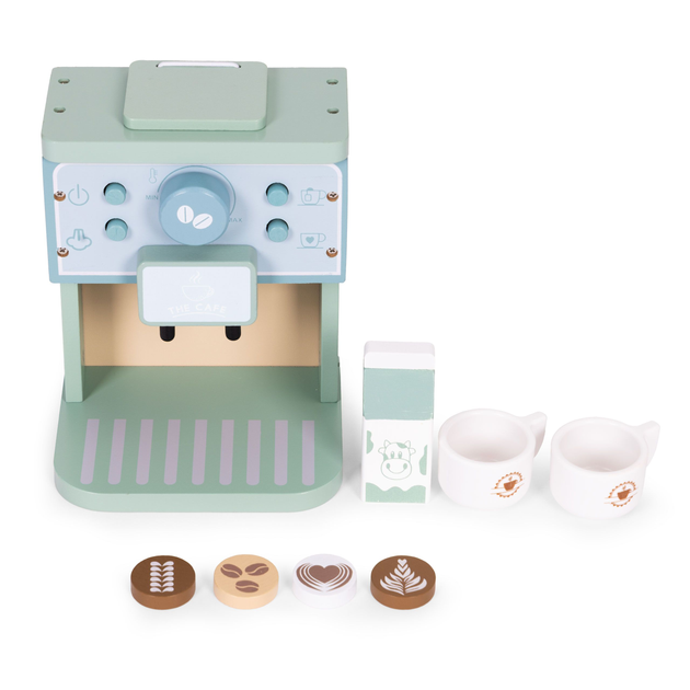 Drewniany ekspres do kawy EcoToys dla dzieci zestaw baristy 8 elementów (5905817007332) - obraz 6