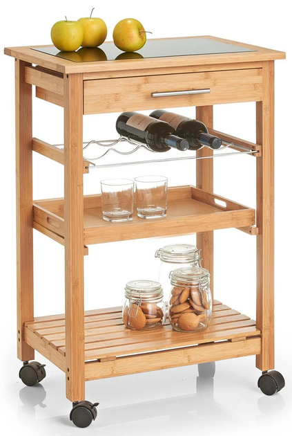 Wózek kuchenny Zeller mobilny barek 40 x 58 cm (4003368137780) - obraz 2