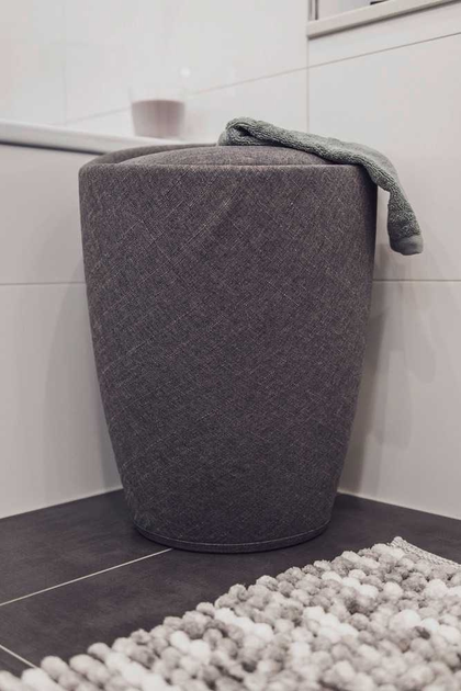 Kosz-pufa na pranie Wenko Candy 2 w 1 szary 20 l (4008838163566) - obraz 5