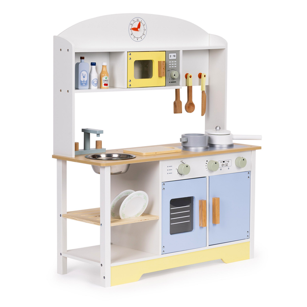 Kuchnia dla dzieci EcoToys piekarnik, pralka, mikrofala, 12 akcesoriów (5905817007349) - obraz 2
