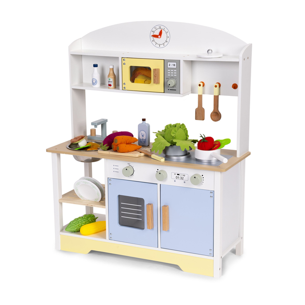 Kuchnia dla dzieci EcoToys piekarnik, pralka, mikrofala, 12 akcesoriów (5905817007349) - obraz 3