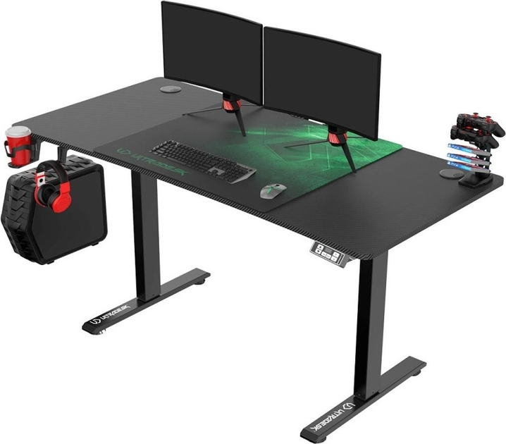 Biurko gamingowe ULTRADESK Level V2 Green (UDESK-LVA-GN) - obraz 7