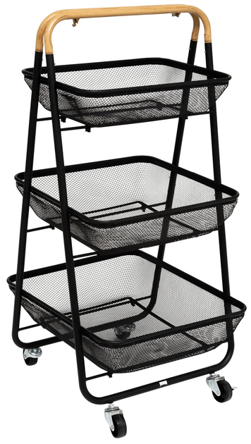 Wózek kuchenny 5five Simply Smart Mayaj na kółkach 48 x 41.5 x 86 cm Czarny (3560233533609) - obraz 1