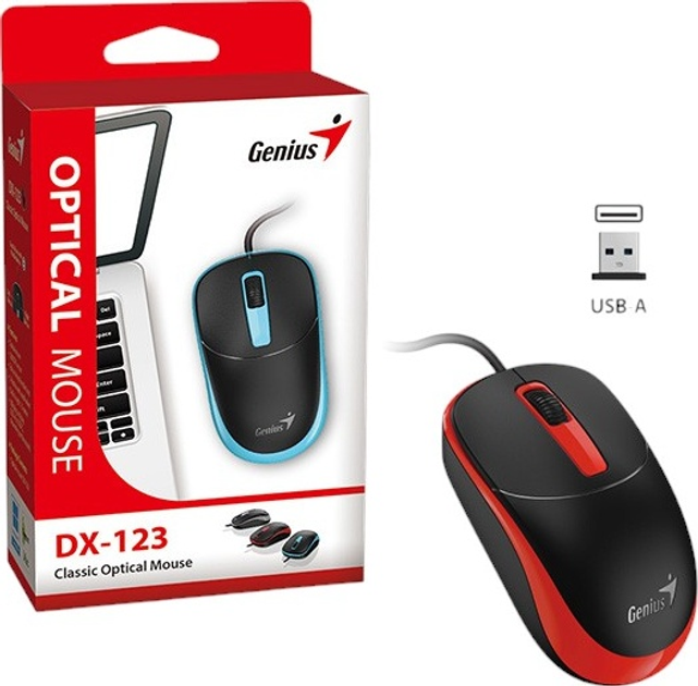 Миша Genius DX-123 USB Black/Red (31010033406) - зображення 5