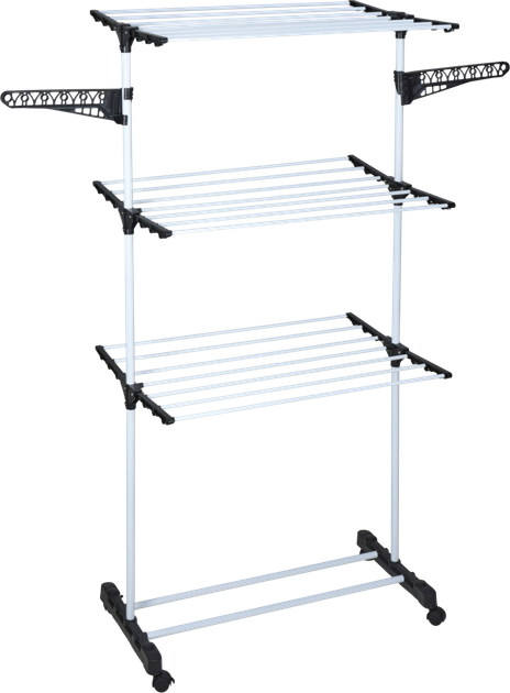 Suszarka na ubrania Storage solutions 3-poziomowa 80 x 57 x 165 cm (8719987499685) - obraz 1