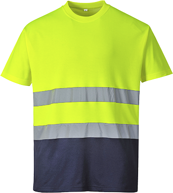 Футболка двухцветная Portwest Cotton Comfort S173 L Желтый/Темно-синий - Фото 1 Футболка двухцветная Portwest Cotton Comfort S173 L Желтый/Темно-синий - изображение 1