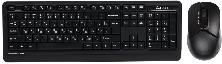 Zestaw bezprzewodowy A4Tech FG1012S Black (4711421968928) - obraz 1