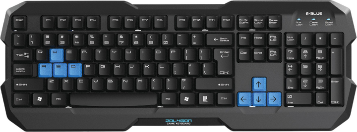 Комплект дротовий E-blue Polygon Black/Blue (EKM820BK) - зображення 3