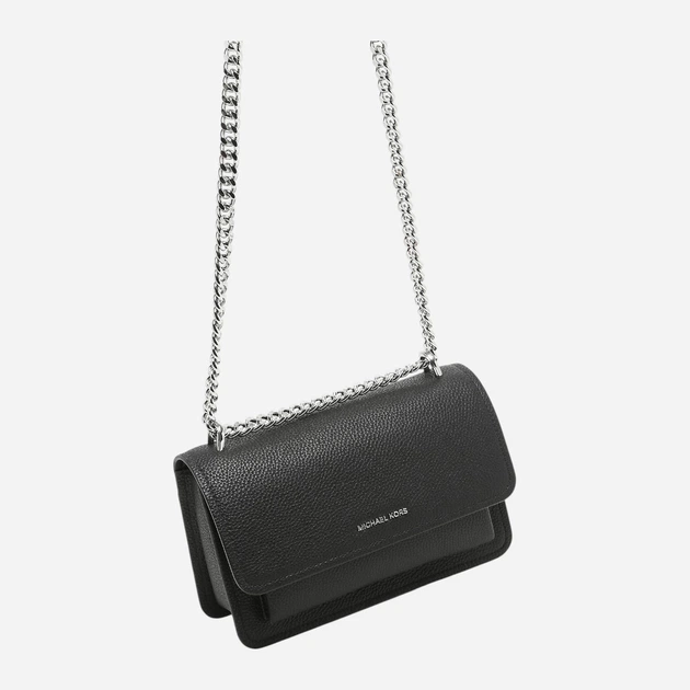Сумка крос-боді через плече жіноча з натуральної шкіри маленька Michael Kors Claire Lg Shoulder 30T4SC7L3T 001 Чорна (800070349099) - зображення 5