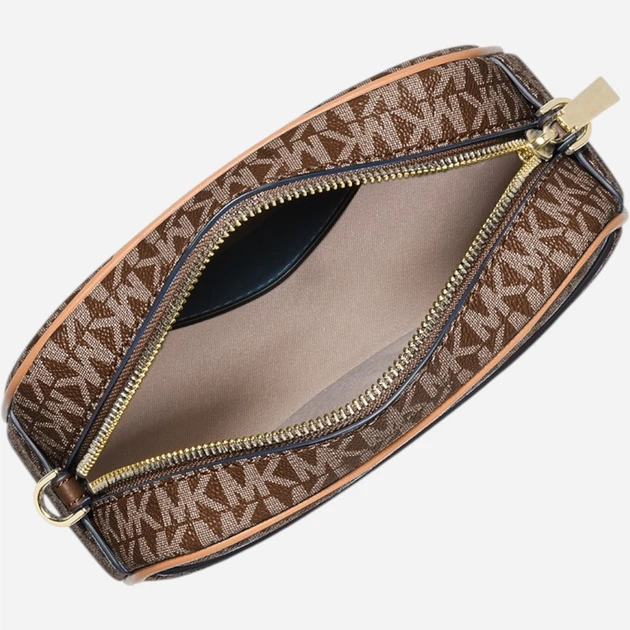 Сумка крос-боді через плече жіноча маленька Michael Kors Jet Set Sm Camera Xbody 32F5GJ6C5B 252 Темно-коричнева (800070349067) - зображення 4