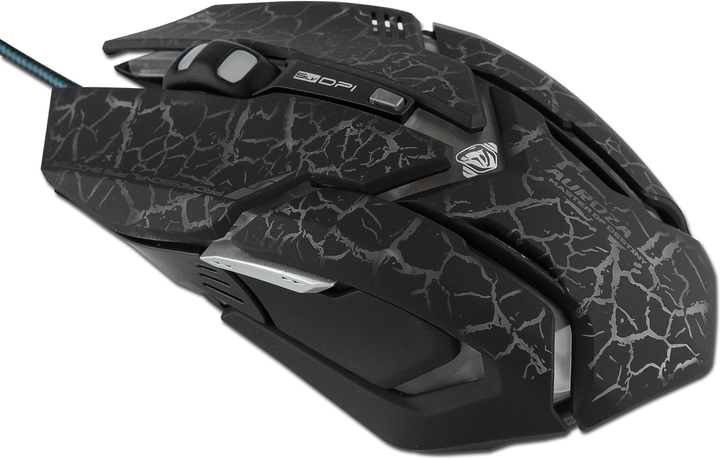 Mysz E-Blue Auroza Gaming USB Black (EMS639BKCA-IU) - obraz 4