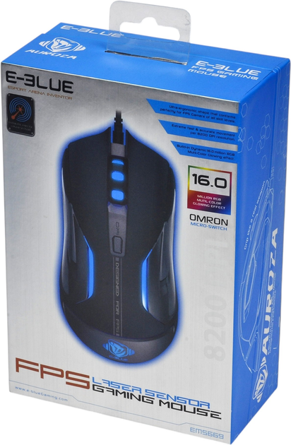 Mysz E-Blue Auroza FPS USB Black (EMS669MGAA-IU) - obraz 9