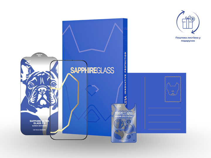 Защитное стекло + стекло на камеру iLera Sapphire Ultra Glass 2.0 для Apple iPhone Air Black (ILSPDLPL17AIR) - изображение 11