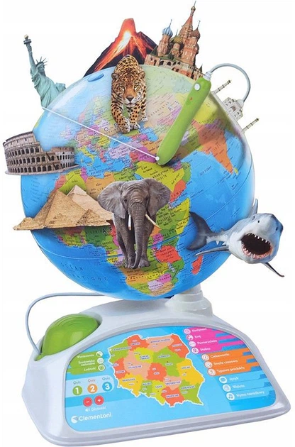 Globus interaktywny Clementoni Exploring the Augmented Reality World 25 cm (8005125508471) - obraz 5