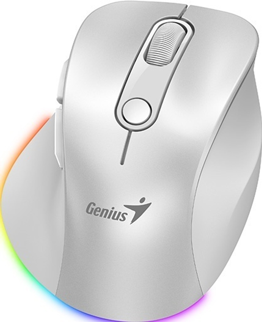Миша Genius Ergo 9000S Pro Wireless/Bluetooth Pearl White (31030039400) - зображення 3