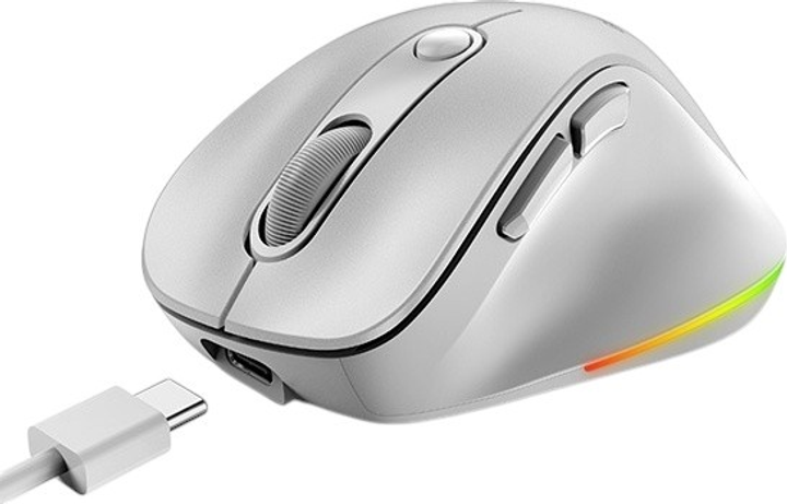 Миша Genius Ergo 9000S Pro Wireless/Bluetooth Pearl White (31030039400) - зображення 5