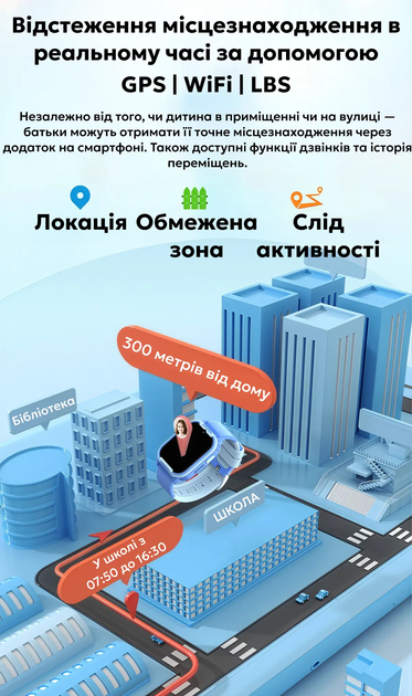 Смарт часы-телефон детские Wonlex KT37 Original с видеозвонком WI-FI GPS SIM-карта Black (18350) - изображение 10