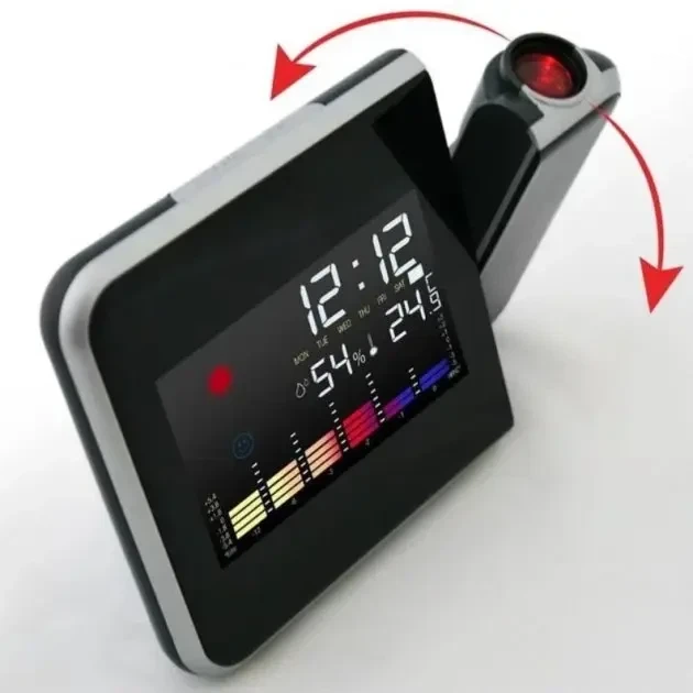 Часы‑метеостанция с проектором Color Screen Calendar 8190 — термометр, гигрометр, проекция времени - изображение 4