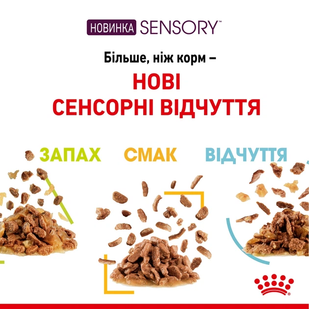 Вологий корм для кішок Royal Canin Sensory Feel Morsels in jelly стимулюючий смакові рецептори, 85 г - зображення 3