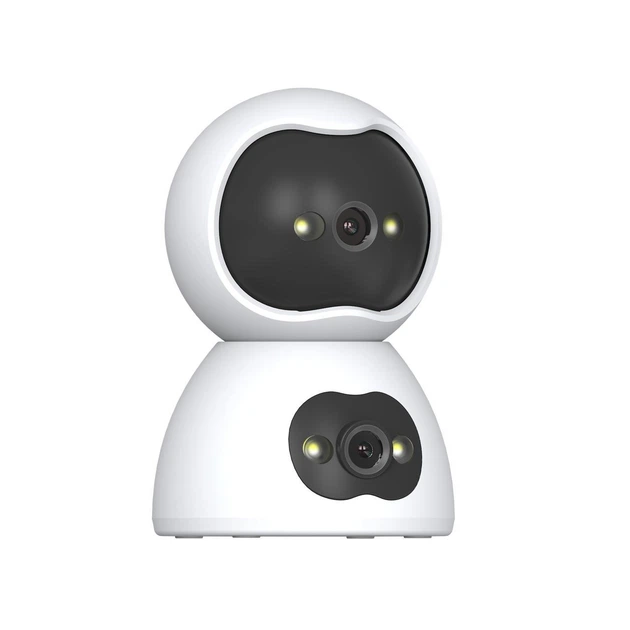 Відеоняня Xiaovv BQ2 PRO 4-мегапіксельна IP-камера з подвійним об’єктивом, Wi-Fi, оглядом 360°, нічним баченням, відеоспостереженням та двостороннім звʼязком - изображение 2