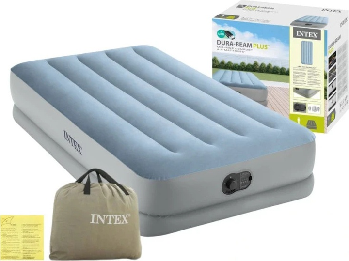 Надувний матрац Intex 191 x 99 x 36 см з вбудованим електричним насосом USB 64157 (6941057423432) - зображення 9