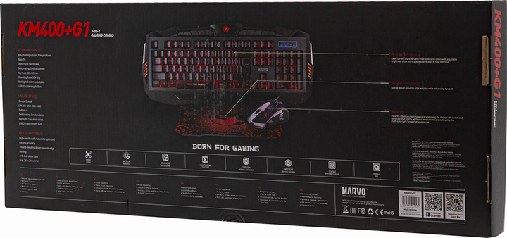Комплект дротовий Marvo KM400 Black (KM400+G1) - зображення 15