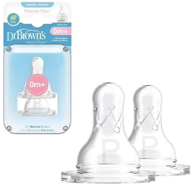 Smoczek do butelki Dr Brown′s Standard PREEMIES dla Wcześniaków 2 szt (0072239304860) - obraz 2