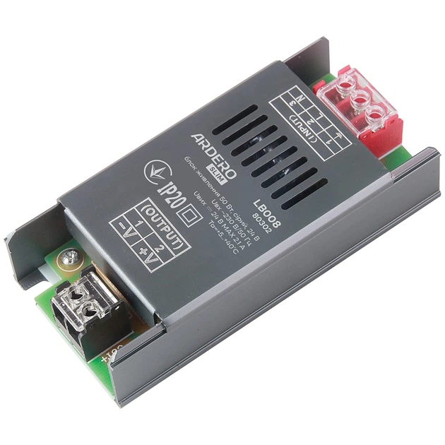 Блок живлення для LED стрічки Ardero LB008 24В 50Вт IP20 (80302) (8176) - изображение 2