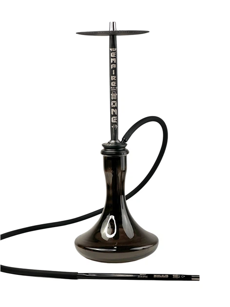 Кальян премиум-класса Trumpet Hookah Empire Black — с гравировкой, притирочным соединением и стеклянной колбой - Фото 1 Кальян премиум-класса Trumpet Hookah Empire Black — с гравировкой, притирочным соединением и стеклянной колбой - изображение 1
