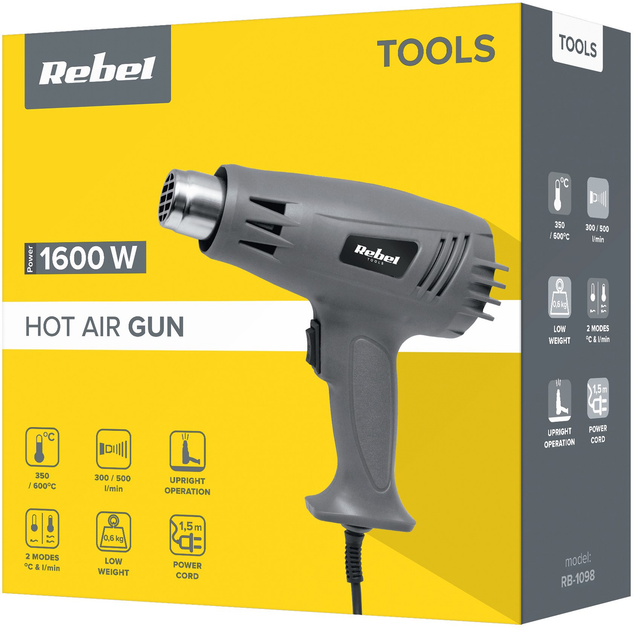 Opalarka Rebel 1600 W RB-1098 (5901890119665) - obraz 4