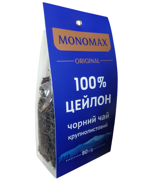 Черный чай крупнолистовой Мономах Оригинал 100% Цейлон 90 граммов в мягкой упаковке - изображение 3