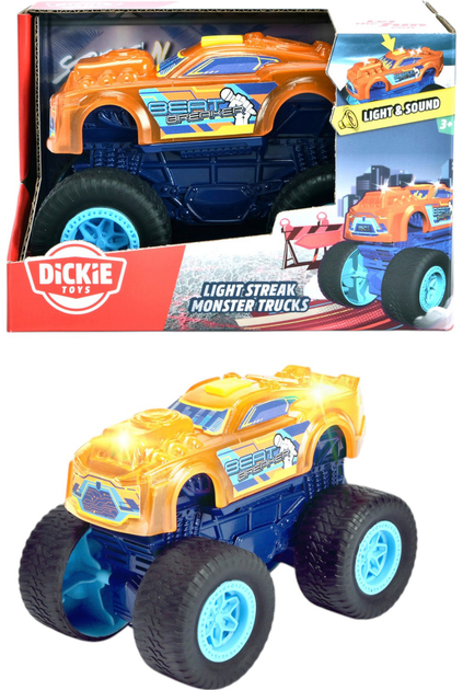 Іграшкова машинка Dickie Toys Монстр-трак Біт зі звуковим та світловим ефектом 17 см (3762007) (4006333094002) - зображення 1