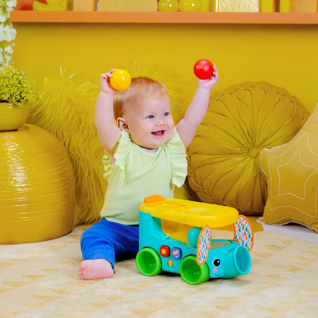 Музична іграшка Bright Starts Pop & Roll Safari Bus (16827) (074451168275) - зображення 5