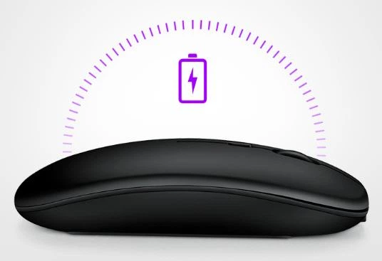 Компьютерная бесшумная USB беспроводная мышка Wireless 2.4 ГГц Mouse оптическая мышь на аккумуляторе (753346680) для пк/планшета (беспроводная мышь) Черная - изображение 14