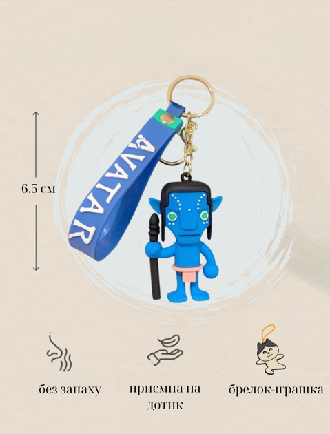 Брелок Аватар Avatar Путь воды The Way of Water Джейк Салли Jake Sully на рюкзак, ключи 6,5 см - изображение 3