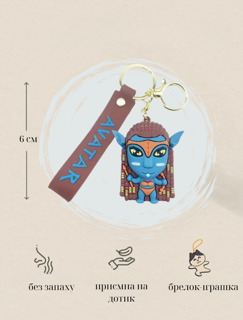 Брелок Аватар Avatar Путь воды The Way of Water Джейк Салли Jake Sully на рюкзак, ключи 6 см - изображение 3